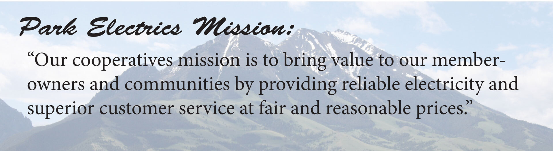 Park Electric Mission Statement