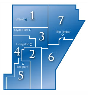 Park Electric Trustee Districts map